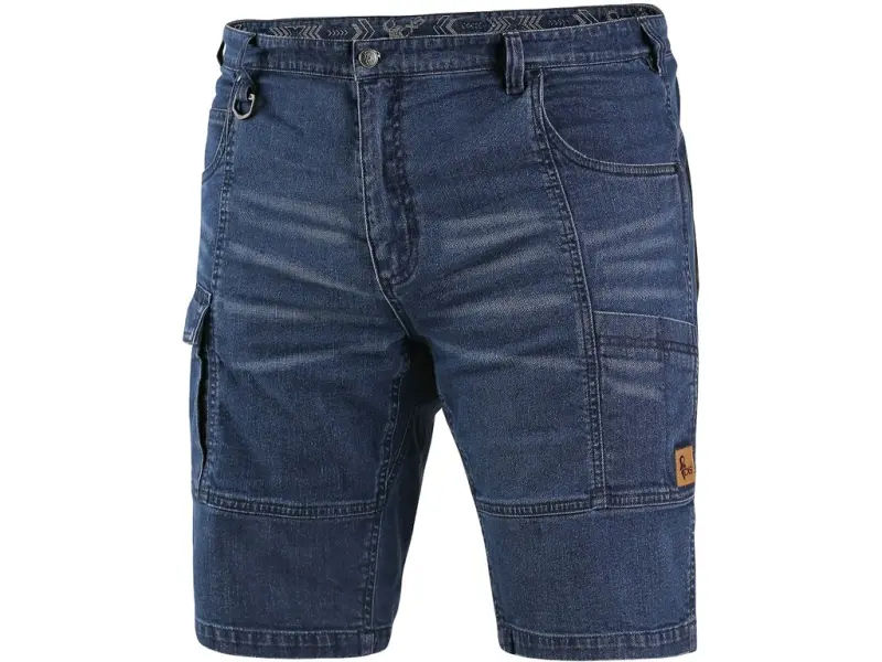 Kraťasy jeans CXS MURET, pánské, modro-černé, vel. 58